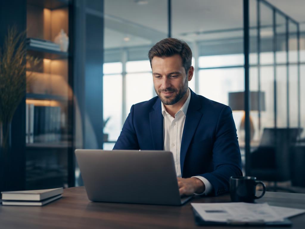 Consultant analysant ses résultats sur son ordinateur portable